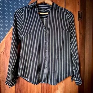 Ann Taylor Navy Button Down
